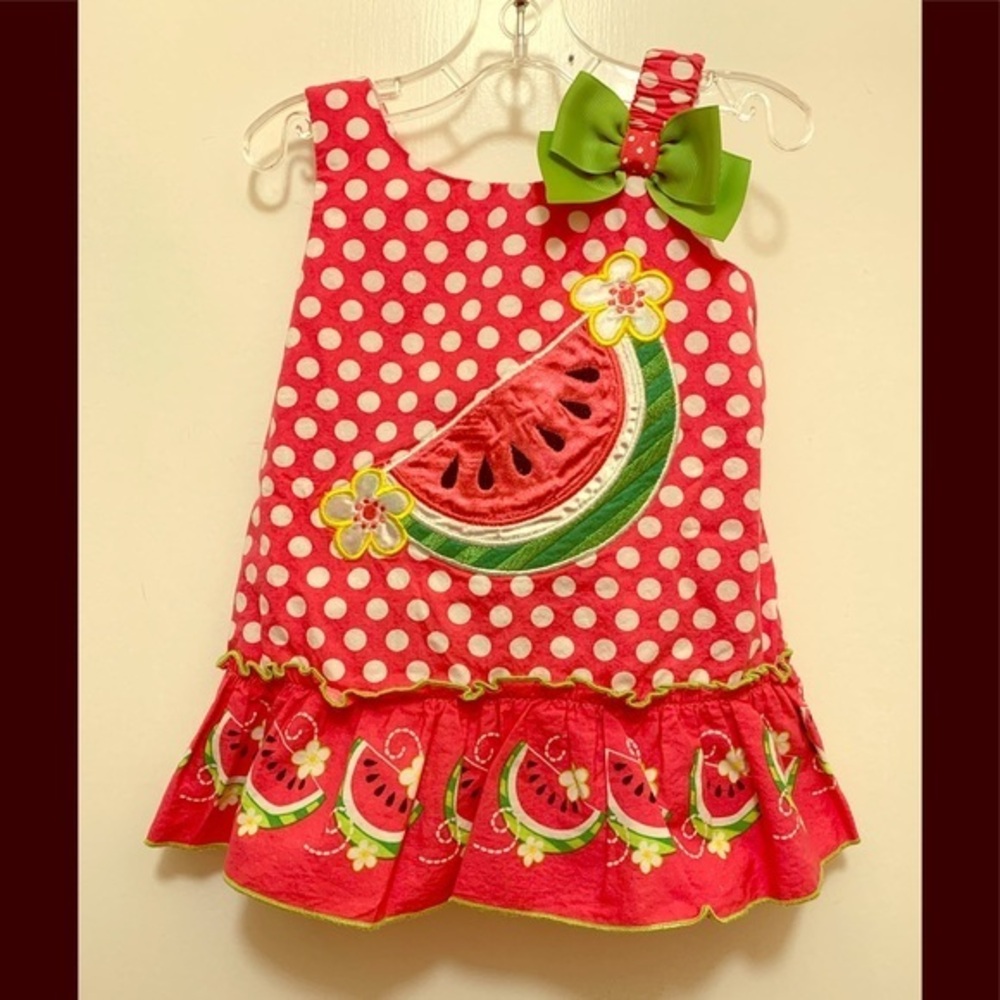 Sweetheart Heart Rose Dress Watermelon Design